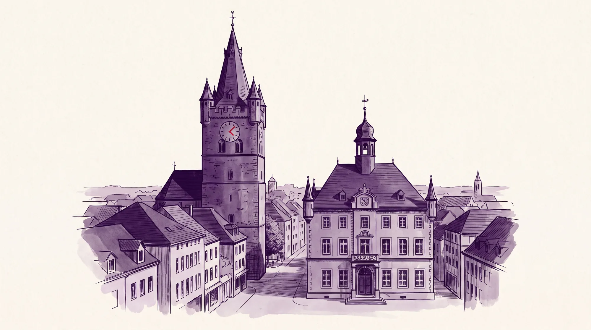Erkelenz mit historischer Burgturm — implec IT-Dienstleister in der Region