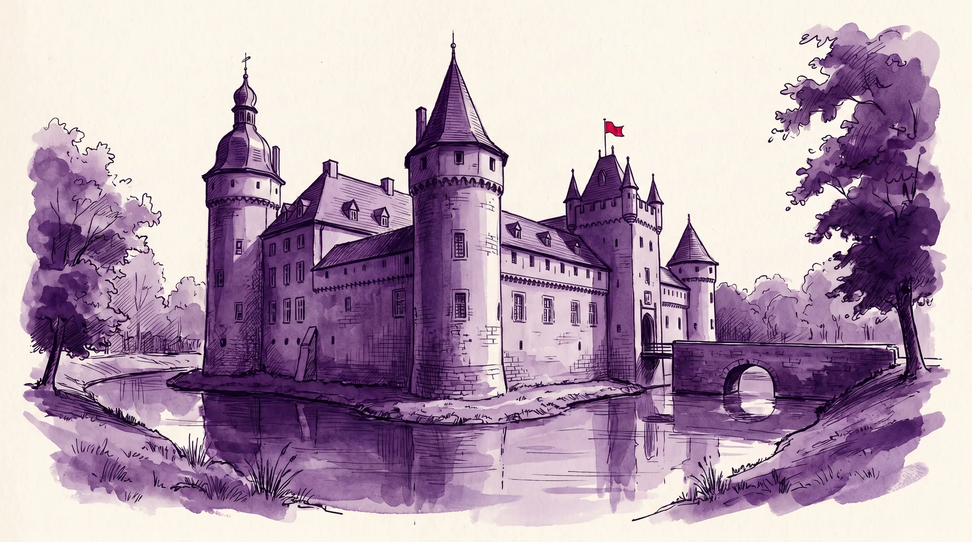 Grevenbroich mit Schloss Hülchrath — implec IT-Dienstleister in der Region