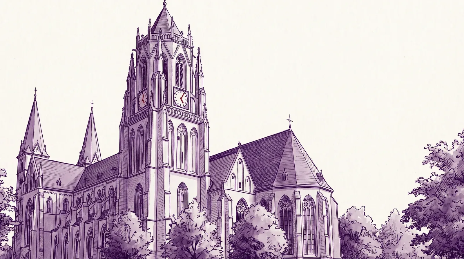 Mönchengladbach mit Münster St. Vitus auf dem Abteiberg — implec IT-Dienstleister in der Region